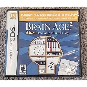 Brain Age 2: More Training in Minutes a Day – Nintendo DS – CIB– Tested Working